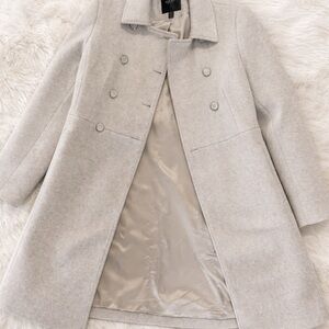 Ever new Women's white Double-Breasted Wool-Blend Coat size 8